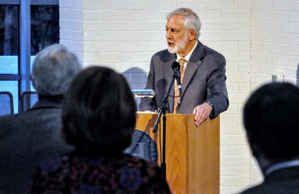 Robert D. Newman speaks at the National Humanities Center