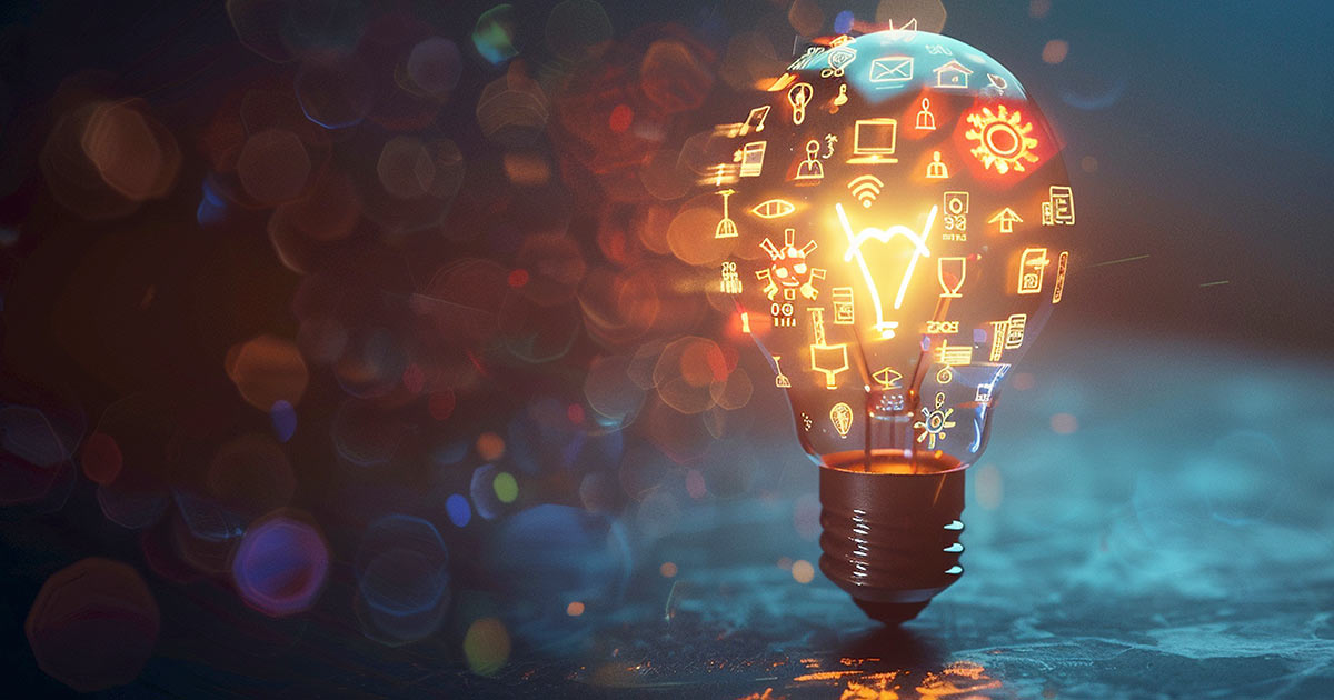 diverse parts of a lightbulb